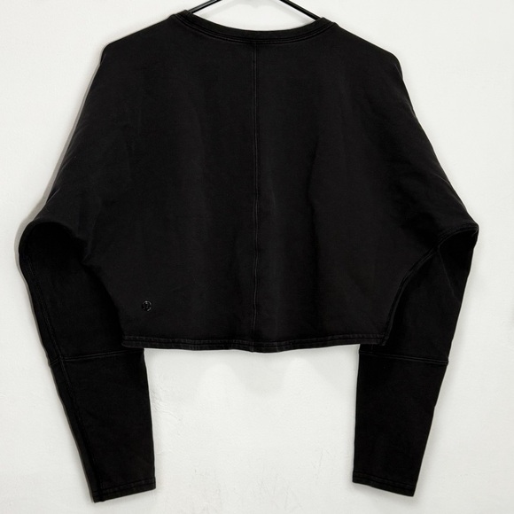 Lululemon Perfectly Oversized Cropped Crew, Black size 2 - Picture 4 of 5